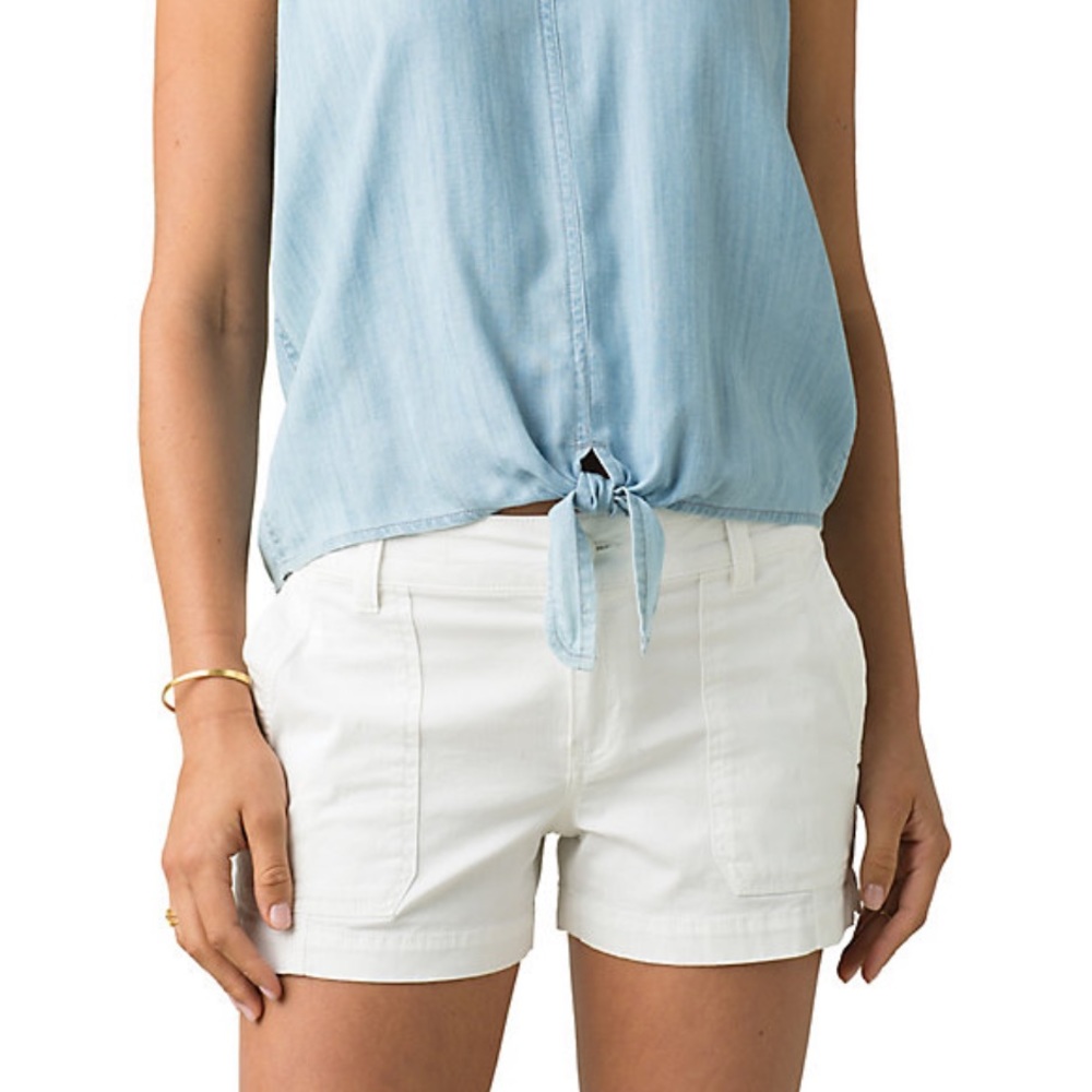 Prana White Women's Casual Stretch Shorts